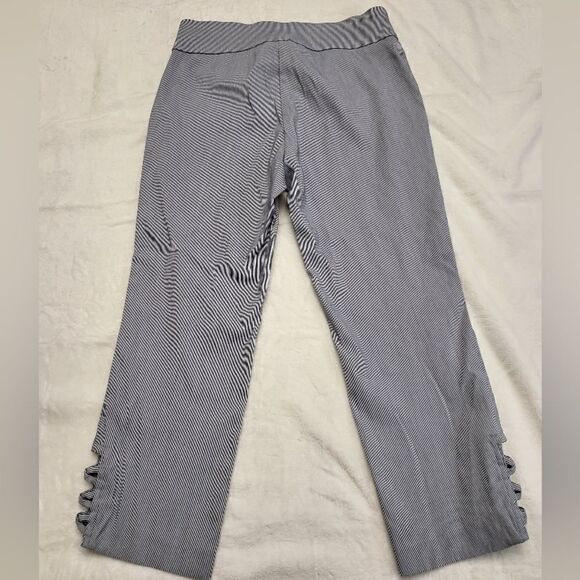 Van Heusen Blue and White Striped Capri Pants - Picture 6 of 8